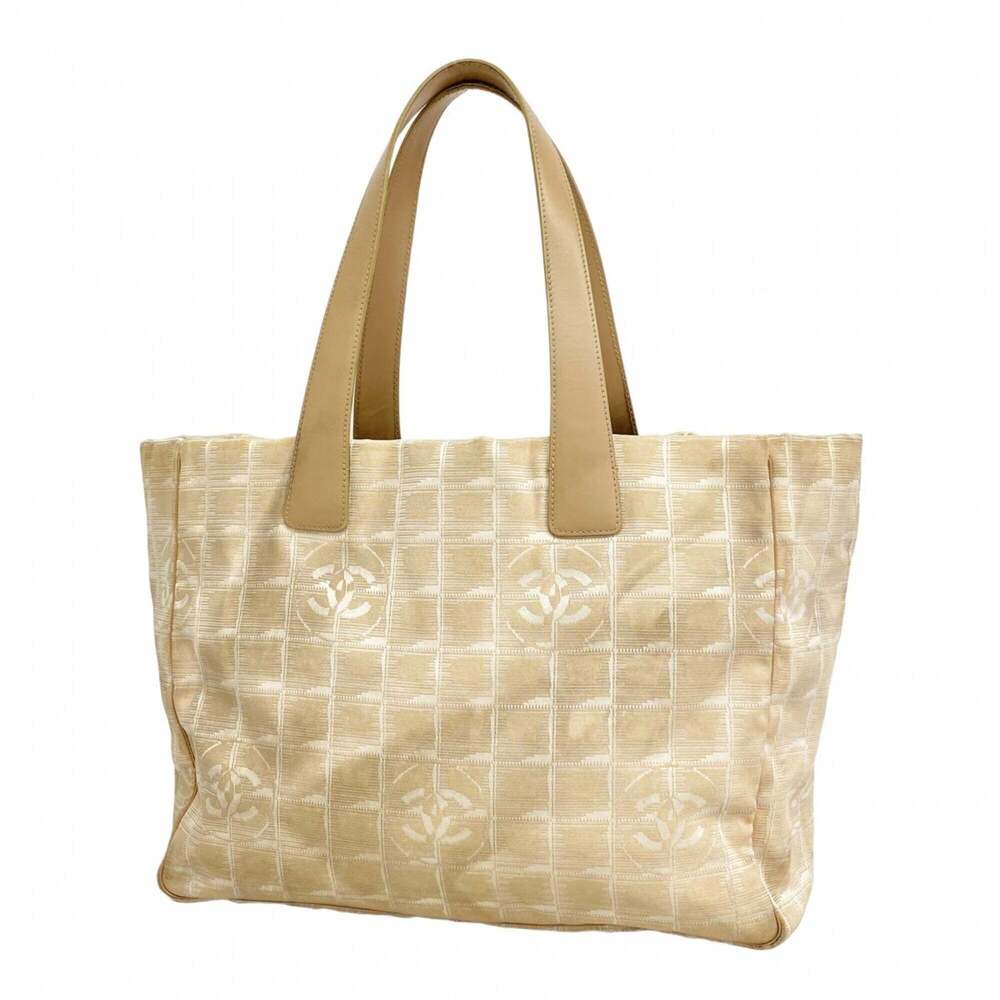 Chanel New Travel Nylon Tote Bag, Beige, Women's
